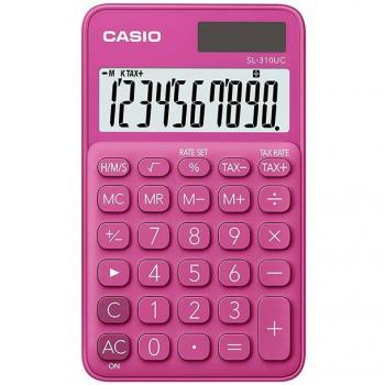 Calculadora Casio de Bolsillo SL-310UC-RD 10 Dígitos Función de Impuestos Tecla +/- Tecla Doble Cero Color Rojo
