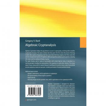 Algebraic Cryptanalysis