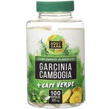 GARCINIA CAMBOGIA CON EXTRACTO DE CAFÉ VERDE, supresor de apetito y quemador de grasas. Complemento para la dieta. 100 cápsulas, complemento alimenticio natural, cápsulas para dieta, Perdida de peso.