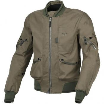 Macna Chaqueta de Moto Bastic Verde Oscuro, chaqueta textil impermeable para motocicletas, modelo 2023, talla S