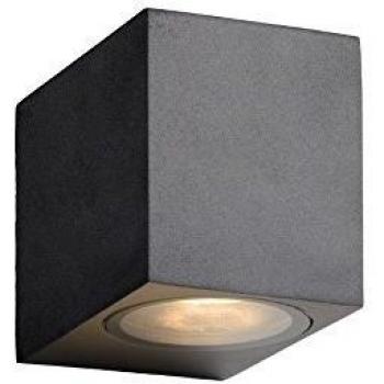 Lámpara de pared LED cuadrada Zora para exterior - 1xGU10 5W 3000K - IP44 - color negro