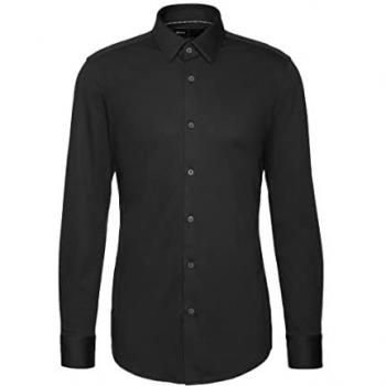 BOSS Slim Fit Stretch Business Shirt Black Size 39