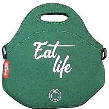 Bergner Bolsa de almuerzo de neopreno Eat life ø30 x 17 cm verde, 30 x 30 x 17 cm