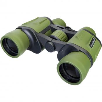 Prismáticos Levenhuk Travel 10x40 - Prismáticos Compactos y Fiables para Acampada, Caza y Observación de Vida Silvestre, Color Verde