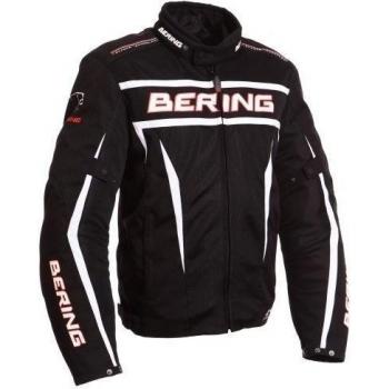 Bering moto Bering LUCKY-Cazadora, color negro y blanco Negro negro y blanco Talla:large