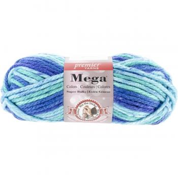 Premier Hilos Mega Colores Yarn-Riviera Blues, Otros, Multicolor