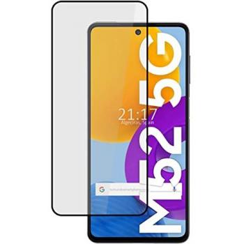 Protector de Cristal Templado Completo 5D Full Glue Negro para Samsung Galaxy M52 5G