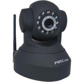 Foscam FI8918W/W - Cámara IP de vigilancia, de interior, VGA 640 x 480 píxeles, MJPEG, 0.5 lux, 60°, detección de movimiento, WiFi, 5 W,  negro