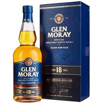 Glen Moray Elgin Heritage 18 Years Old Speyside Single Malt Scotch Whisky in Gift Box - 700 ml