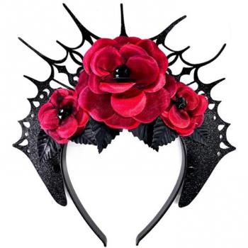 Diadema de Rosas Rojas Gótica