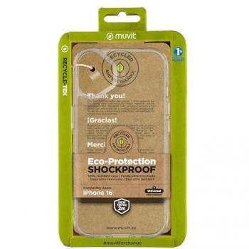 Funda Shockproof 2m Muvit For Change Transparente Compatible con Apple iPhone 16