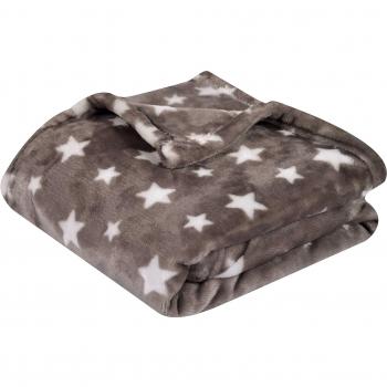 Cobertor Microdoux 100x150 cm DOUX NID Estrellas Perla Imprimido