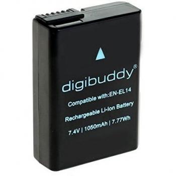 Digibuddy - Batería de Ion de Litio para Nikon EN-EL14a, Color Negro