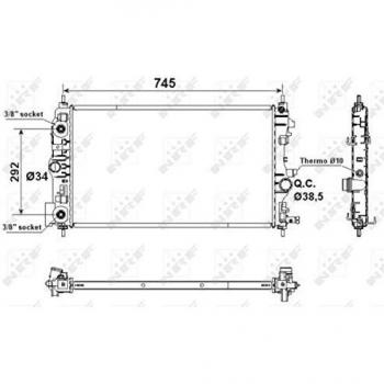 Radiador de refrigeración del motor EASY FIT NRF 53159