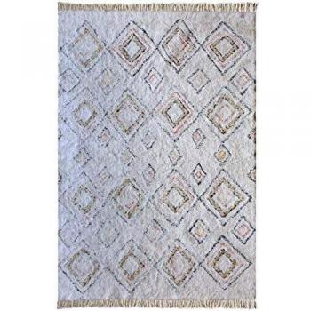 Alfombra de algodón Salford Ivoire/Multi 290 x 190 cm
