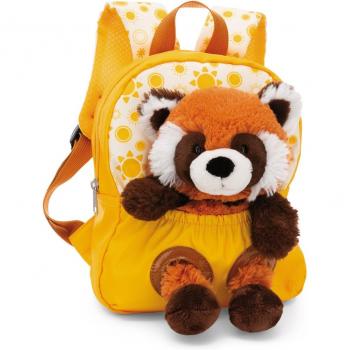 Mochila NICI oso panda rojo Travel Friends extrasuave acostado