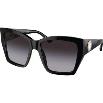 Bvlgari Bv8260 col. 501/8g Women's Square Sunglasses with Black Frame and Gray Gradient Lenses, Size: 57 MM