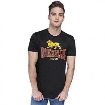 Camiseta de Manga Corta Lonsdale Taverham, Talla S, Color Negro