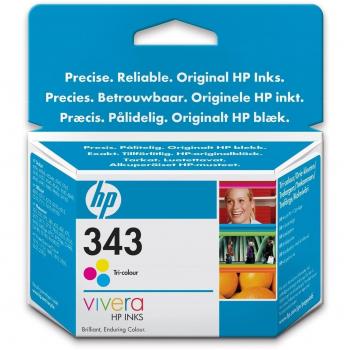Cartucho de Tinta Original HP 343 Tricolor (Cian, Magenta, Amarillo) - 1 pieza