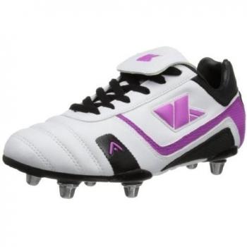 KOOGA Harrier LCST Bota de Rugby Junior, Blanco/Negro/PÃºrpura, 34