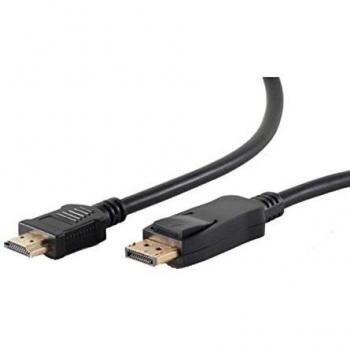 Cable Adaptador DisplayPort 1.2 a HDMI 1.4 de 3 metros, Full HD y 4K, Negro