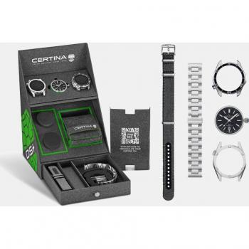 Reloj de Hombre Certina DS+ Automático Acero Gris Kit Aqua y Sport 37.4mm