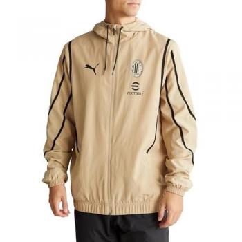 Chaqueta prepartido Puma AC Milan 2024/25 para hombre, Prairie Tan/Puma Black, talla XL