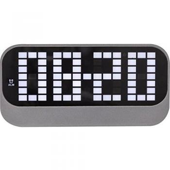 Reloj de Mesa Digital con Alarma y Luz LED Nextime 5211ZW, Color Negro, Tamaño 17,5x8,5 cm