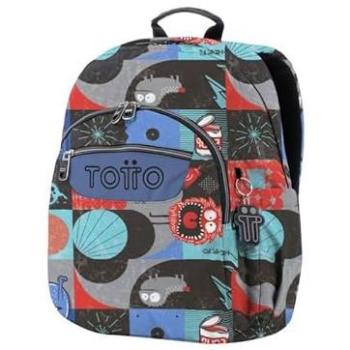 Mochila Escolar Totto Cyber Monstruos Tempera para Niños de 4 a 6 Años