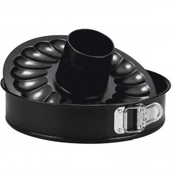 Moldes Desmontables Dr. Oetker con Fondo Plano y de Tubo 28 cm, Acero Inoxidable