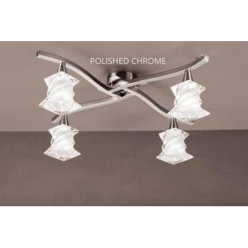 Lámpara de techo Salomon 4 Bulbs G9, cromo pulido