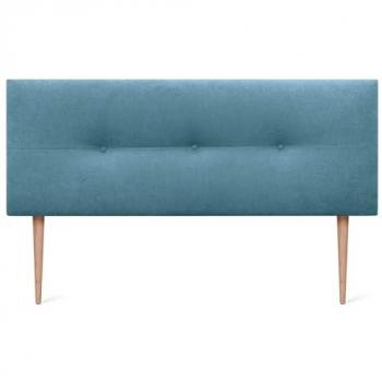 Cabecero Tapizado AQUALINE Pro de Polipiel o Tela Turquesa 150x105cm con Patas para Camas 150/160