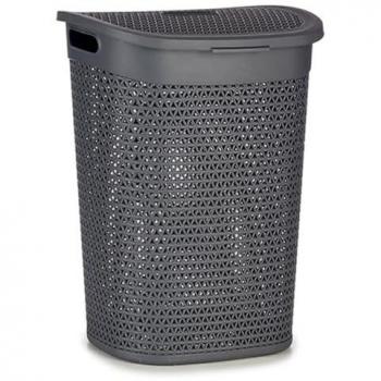 Cesto para la Ropa Antracita de Plástico 60 L, 43,5 x 57,5 x 34 cm (Paquete de 6 Unidades)