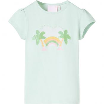 Camiseta Infantil Verde Menta Claro 140