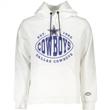 Hugo Boss Sleek White Hooded Sweatshirt for Men - L, Cotton, Hoodies, Male, Central Pocket, Logo Print