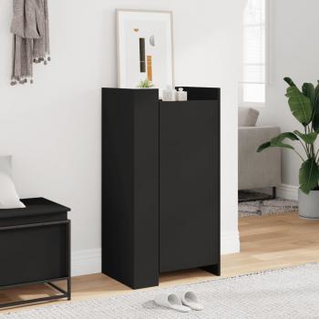 Mueble zapatero de madera de ingeniería 52x37,5x100 cm en colores Marrón roble, Blanco, Gris sonoma y Negro
