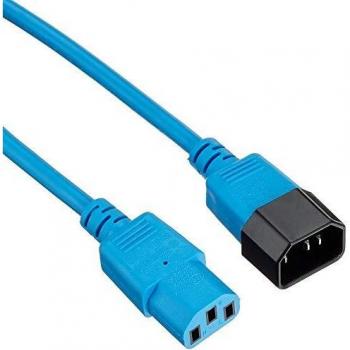Cable de Alimentación C13 a C14 Azul 3,00 m - Extensión IEC 230V 50Hz