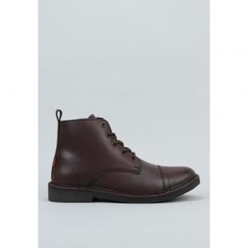 Bota Militar Plana LEVIS FOOTWEAR AND ACCESSORIES TRACK Marrón Hombre Corte en Cuero Otoño/Invierno 23