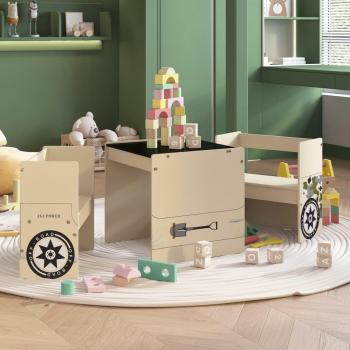 Juego de mesa y silla para niños Off-Road Car 3 piezas MDF