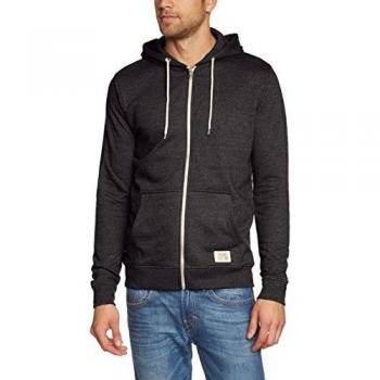 Blend Men's Charcoal Zip-Up Hoodie, Size M