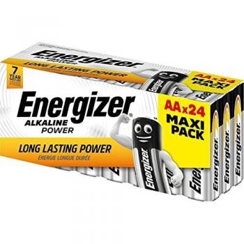 Energizer - Alkaline Power, Pack de 24 pilas AA, larga duración para uso cotidiano, sin sulfatación y mantiene carga 10 años