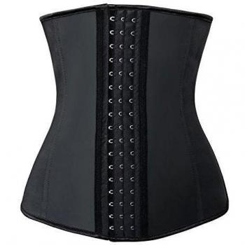 Charmian Women's Unusual Latex Steel Bone Waist Training Shaper Underbust corsé Black 6X-Large
