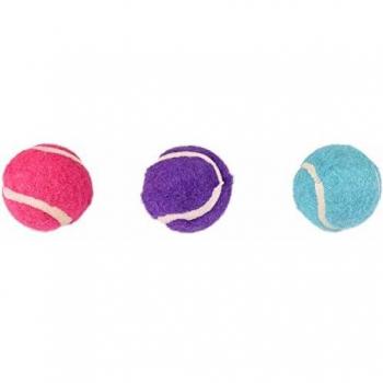 Pelotas de Tenis para Gatos Multicolor con Campana - 3 Piezas Ø 4 cm