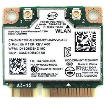 Intel Dual Band Wireless-AC 7260 PCIe Half Mini Card Network Adapter (7260.HMWG.R)