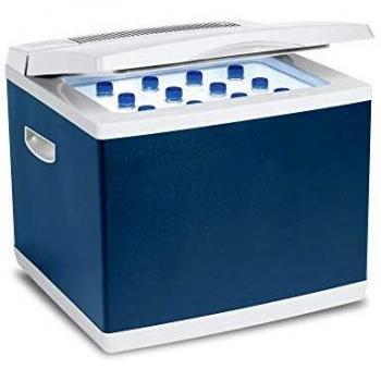 Mobicool MB40 Hybrid Portable Cooler and Freezer - 39L, Mini Fridge for Car, Truck, Boat, and Motorhome, Dual Voltage 12/230V, Blue/Grey