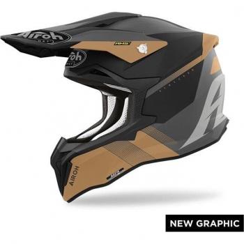Airoh Strycker Blazer Casco de Cross Dorado Mate