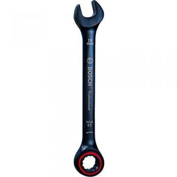 Bosch Professional 1600A01TH3 Llave combinada con función de carraca, 19 mm, cromo vanadio, 19mm