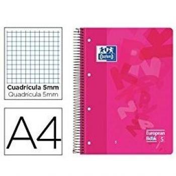Bloc espiral oxford tapa plastico optik paper microperforado din a4 120 h 50% hojas gratis cuadros 5 mm