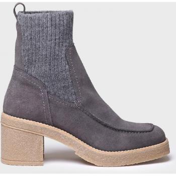 Botines de mujer PRAGA-SY de serraje con tacón Toni Pons