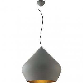 Lámpara de Techo Colgante Tholos Gris y Dorado E27 45-201cm